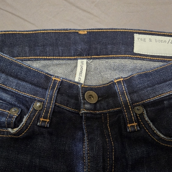 NWT Cigarette Jean RAG&BONE cropped women's blue jeans. Super comfy! Size 26 - Picture 3 of 10